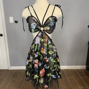 Dolls Kill Clubexx Prism Paradise Mini Dress, XXL